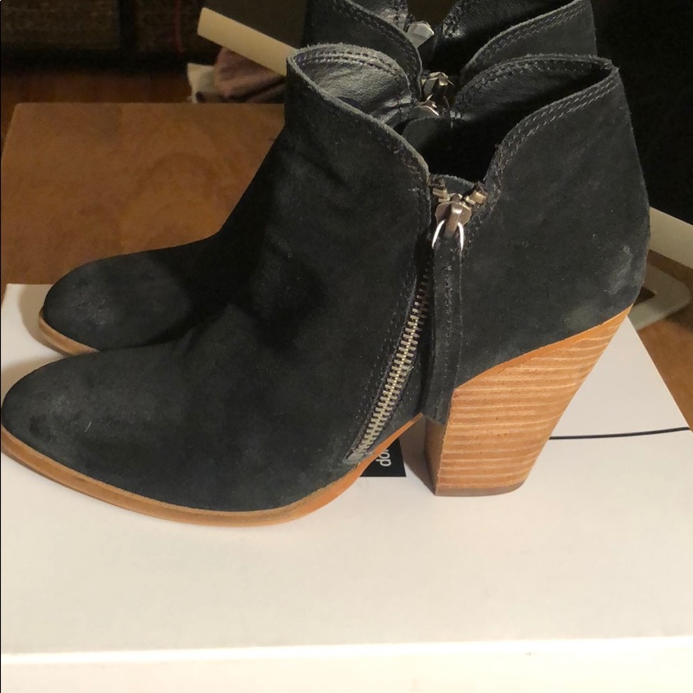 Black suede ankle boots